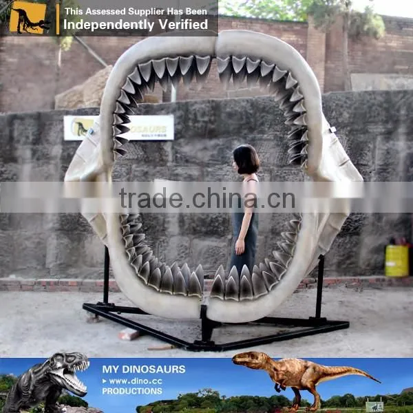 MY DINO-O07 Museum replica life size marine animal skeleton megalodon jaws fossil