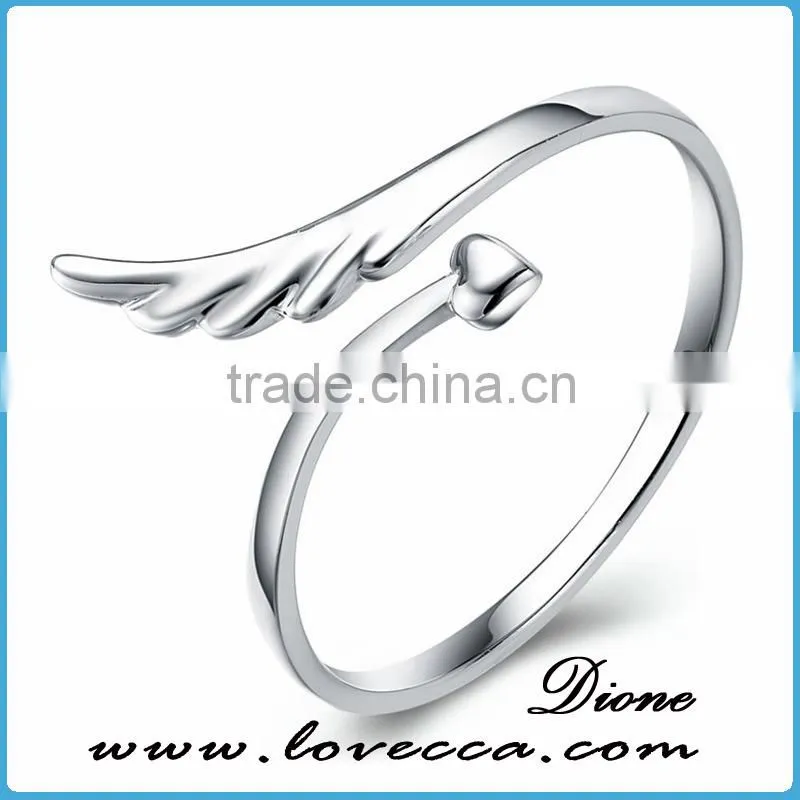 Fashion Design couple Engagement Ring 925 silver diamond ring