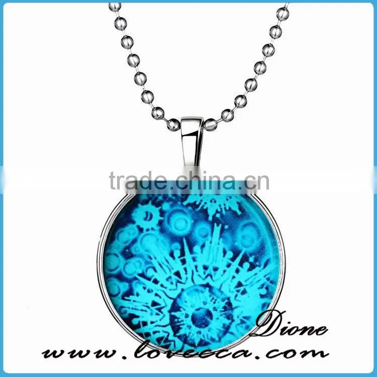 Christmas Cabochon Glass Pendant Necklace Jewelry Gift