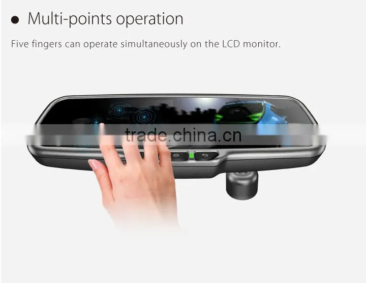 5 Inch Android gps navigation rearview mirror gps wireless camera