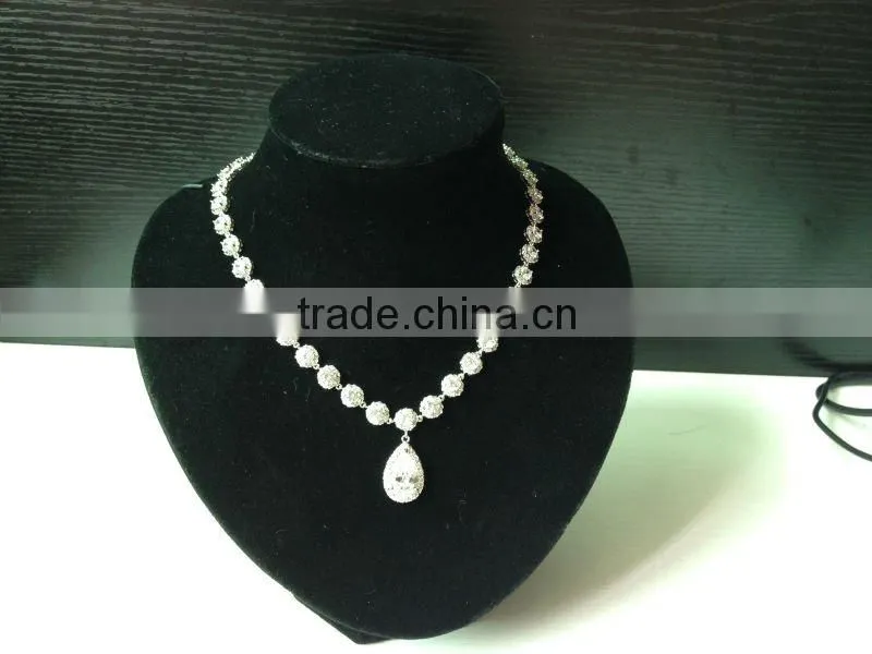 CZ stone Bridal jewelry wedding dresses necklace