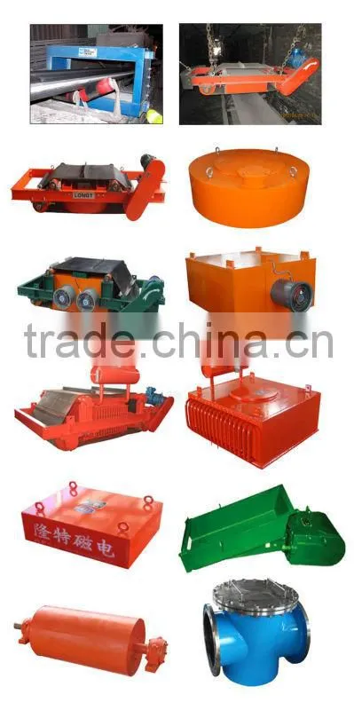 Suspended dry belt electromagnetic iron separator