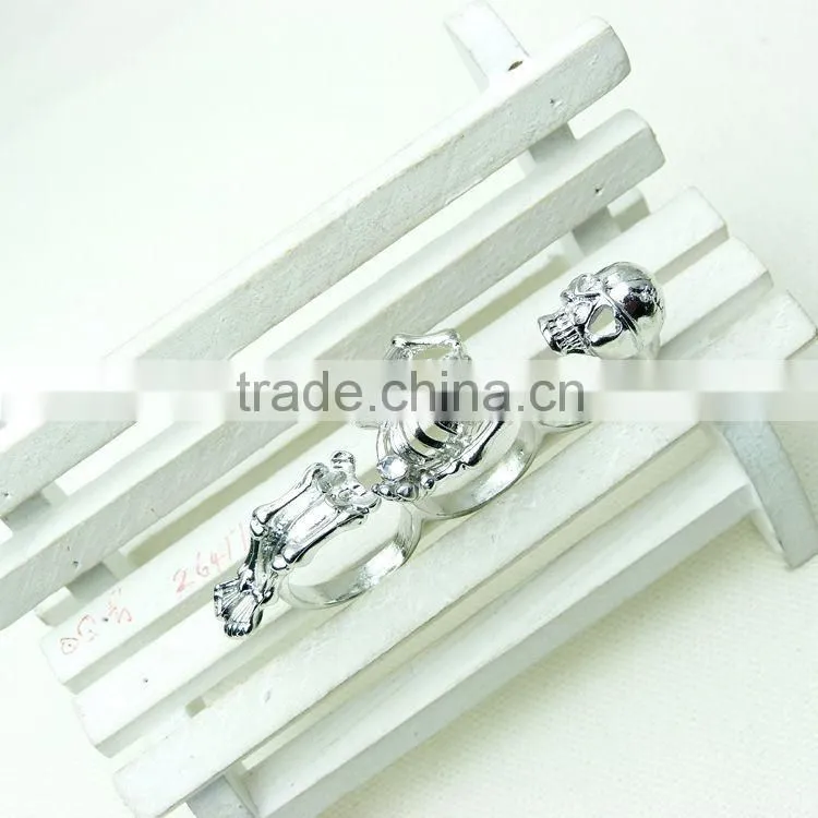 Jewellery gold human skeleton wedding rings