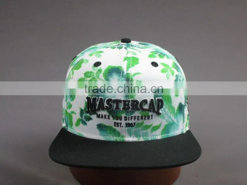 Customer high quality 6- panel snapback hat with 3D Embroidered Patch