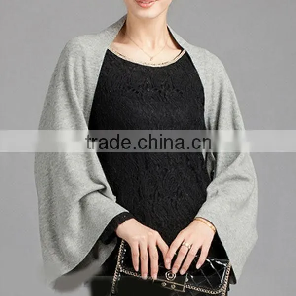 13STC5499 new design ladies knit hooded poncho