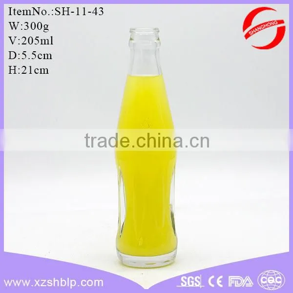 liquid packing glass juice bottle with printing logo wholesale