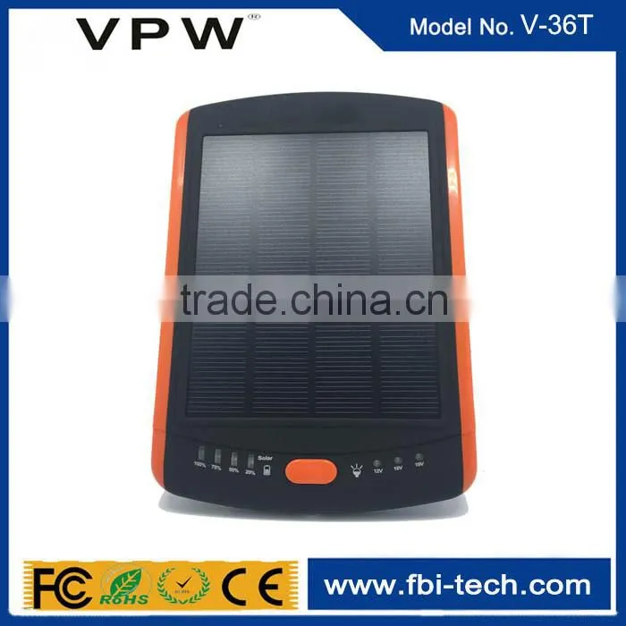 Traveling high capacity 23000mAh solar energy power portable waterproof solar power bank