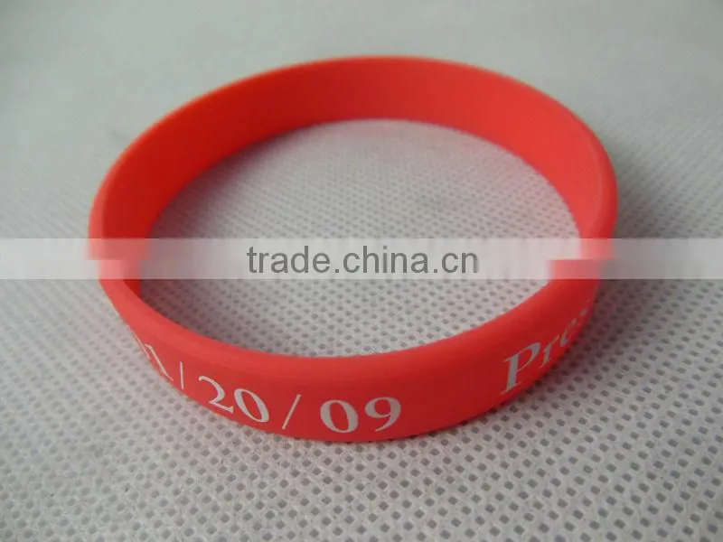 Printed logo for promotion Silicon Wristbands