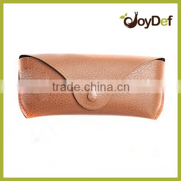 2016 fashionable custom logo PU leather personalized glasses case