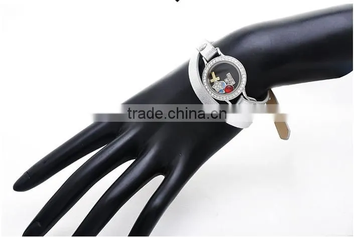 2016 Hot Sale Infinity Cheap Custom Diy Jewelry Locket Leather Bracelet