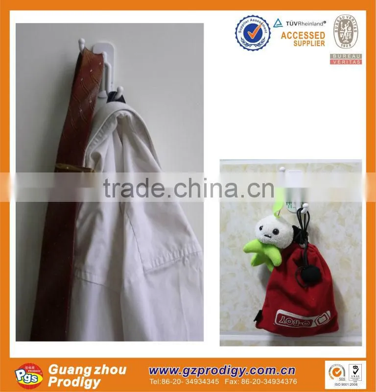 hot selling small plastic strong self adhesive wall hanging clothes hooks