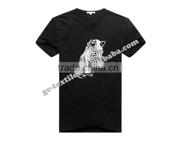 Printed Round-collar Men's T shirts Manufacturer