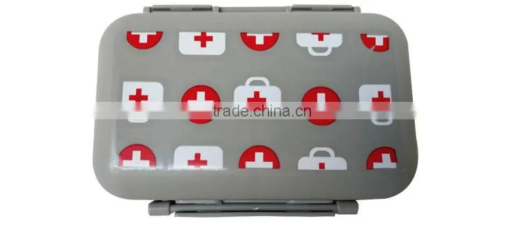 Children& adults wholesale medication plastic weekly pill box case