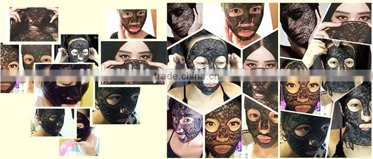 Deep Cleansing Bamboo Charcoal Lace Face Mask Beauty