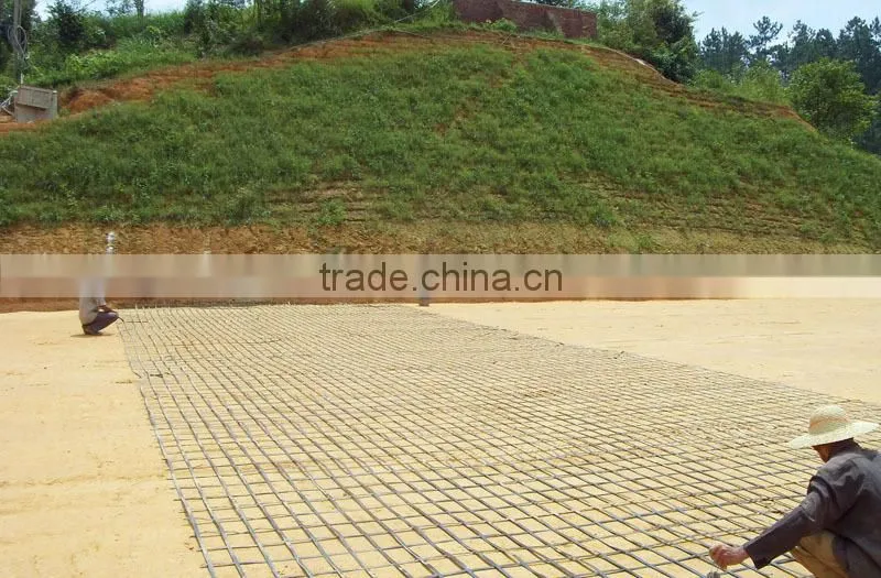 China supplier fiberglass Biaxial geogrid for pavements CE certificate