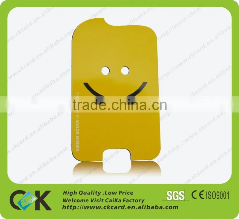 2017 big size irregular car card with golden munufacturer