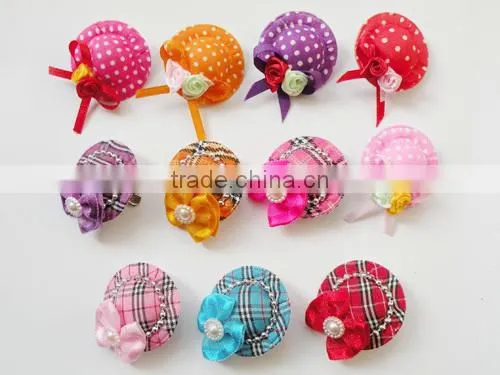 Polka dot Printed Layer bows for cats with stones