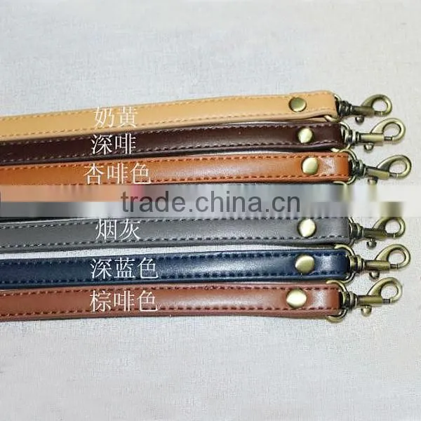 Plain leather luggage tag straps for kraft paper bag