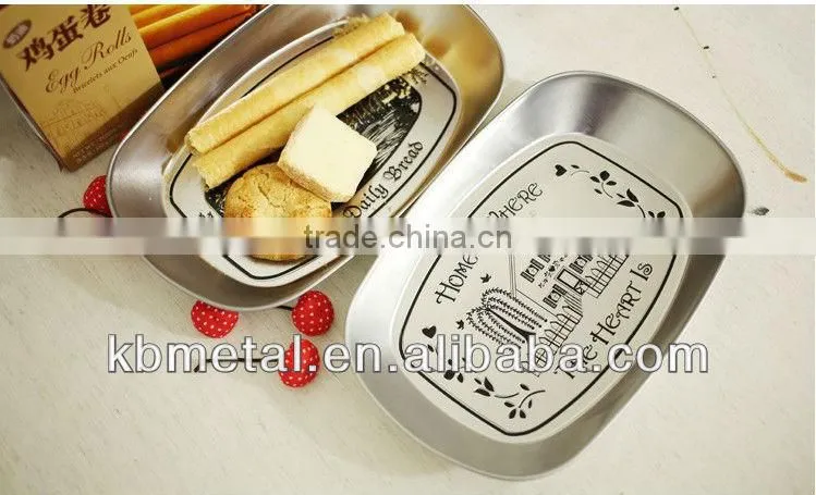 decorative metal fruit plates for gift