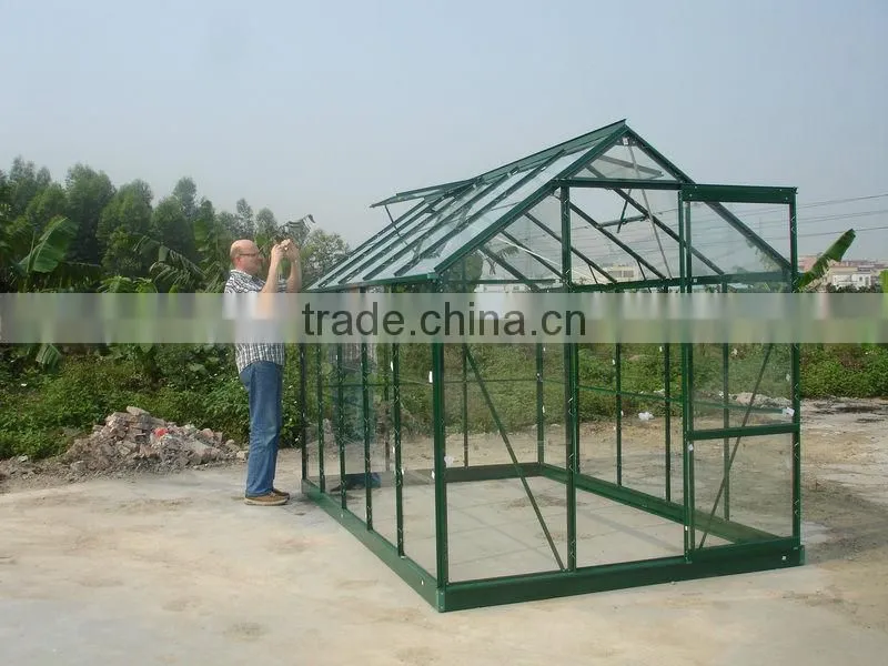 Spring clips glass greenhouse for plantting flower and vegetables HX78126G-1