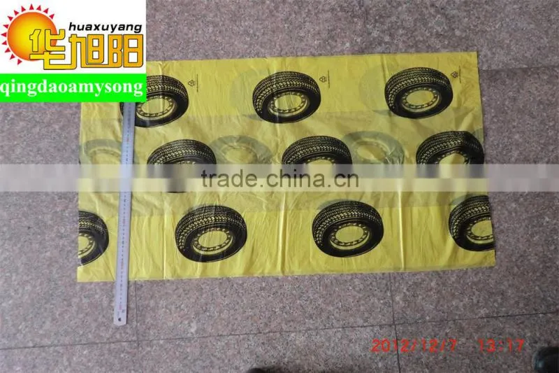 WHOLESALE! printed Plastic Tyre rubbish Bags on roll to protect tyre