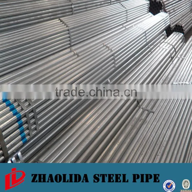 GI Hot Dipped Galvanized Steel Pipe/ERW Tube With Plain End