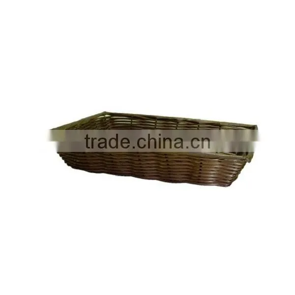 Hand woven plastic wicker basket for sales