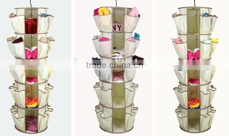 Multipocket hanging container Smart Carousel Organizer
