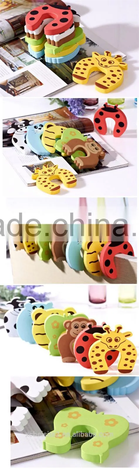 J148 Baby safety soft rubber with cartoon design door guard