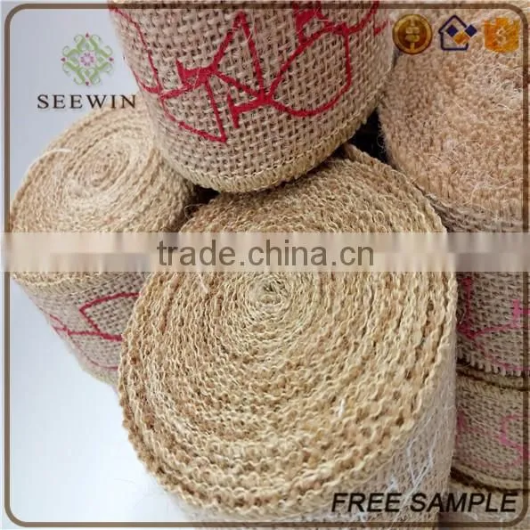 high quality burlap wholesale fabric ribbon for deco