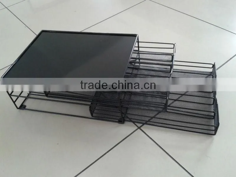 Hangzhou New Hot Metal Mesh 70K- Cup Capacity Two-tier Coffee Cup Pod Drawer Holder Tea Cup Capsule Metal Holder