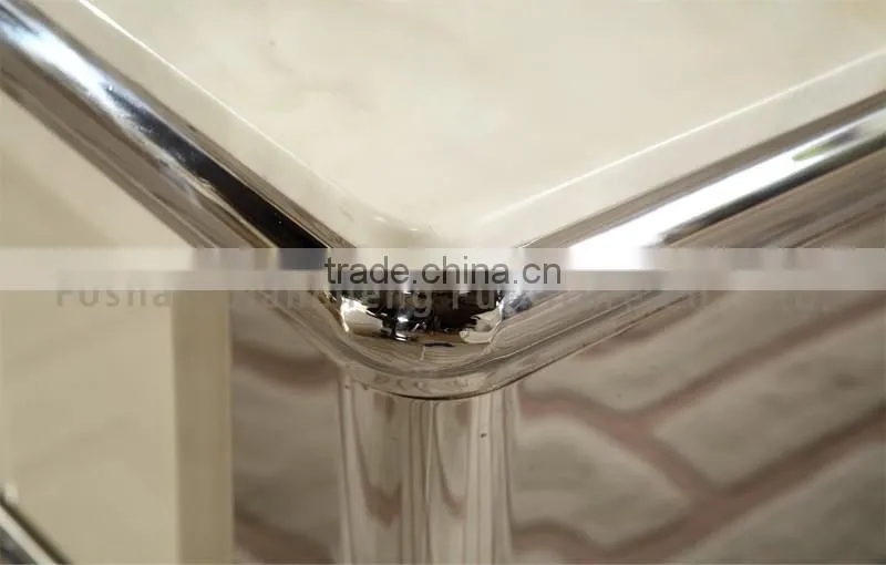 Good price stainless steel mobile black marble tv stand