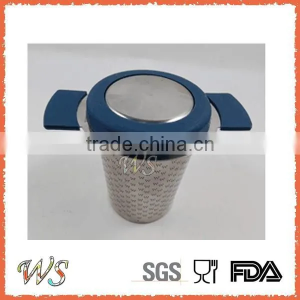 WS-IF004 Stainless steel tea infuser with silicone handle/Tea cup