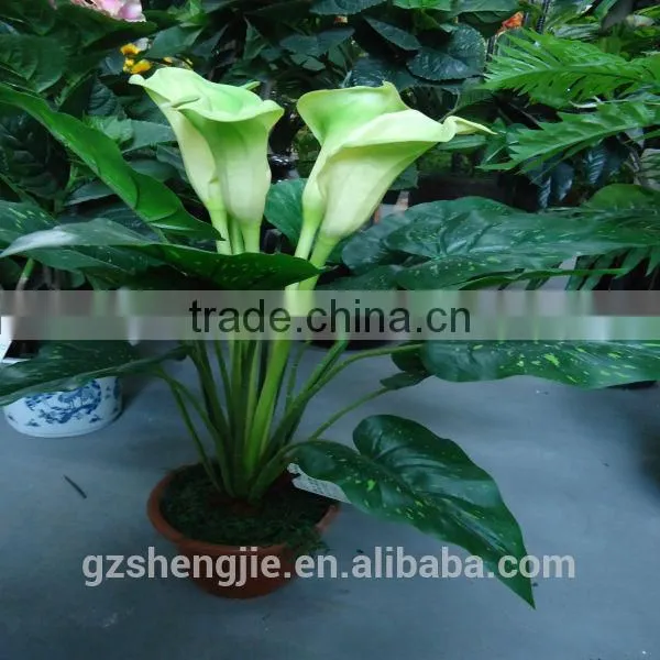 LXY081142 garden decoration plastic shrubs artificial calla lily bonsai plants