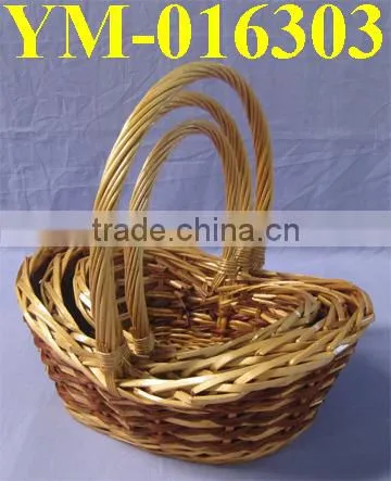Boat Shaped Willow Basket for Flowers