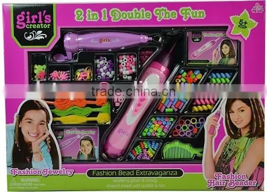 plastic fashion DIY hair beaders with knitting machine for children