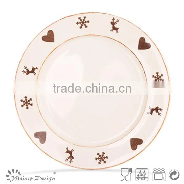 Fine New Bone China Ceramic Christmas Plate of New Christmas