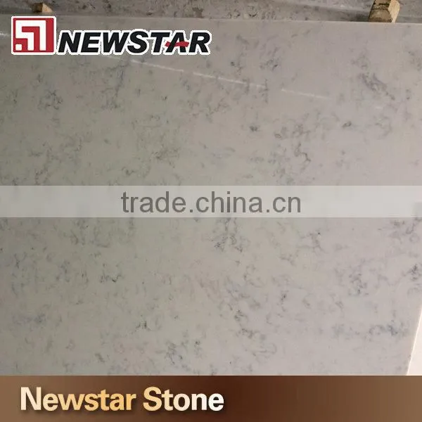 Engineered stone dense marble grey vein white quartz