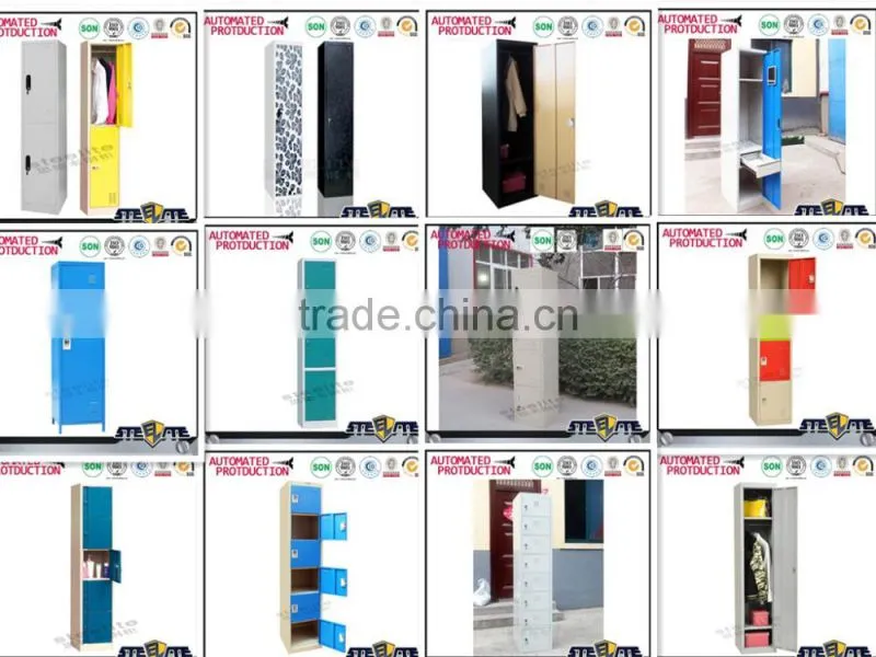 One door with star kids metal locker clothes cupboard design