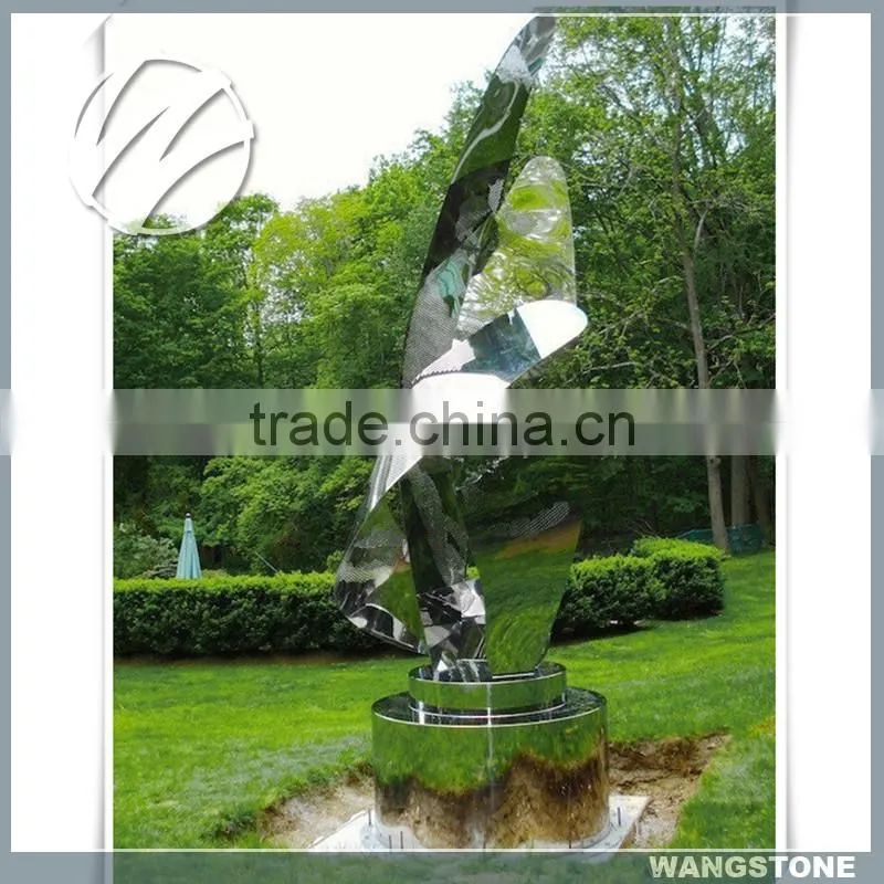 Attractive luxury outdoor stainless steel bright color sculpture