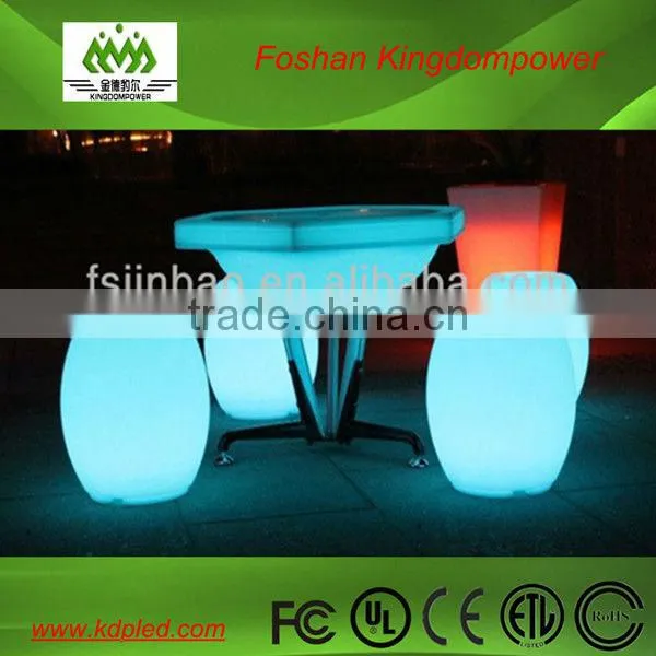 Home uese rechargeable battery illuminated led dining table