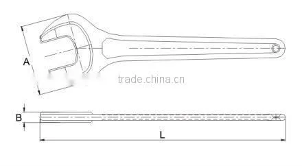 DIN Standard Cr-V Single Open End Wrench