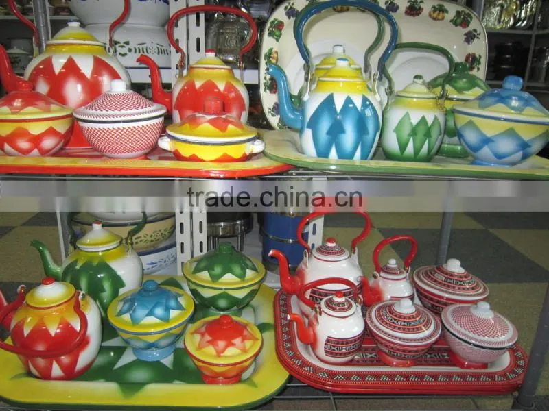 tea pot water enamel kettle in middle east market