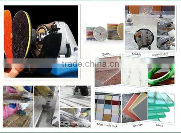 95mm 5# diamond floor polishing pads triangle velcro grinding grinder renew renovation marble granite concrete terrazzo