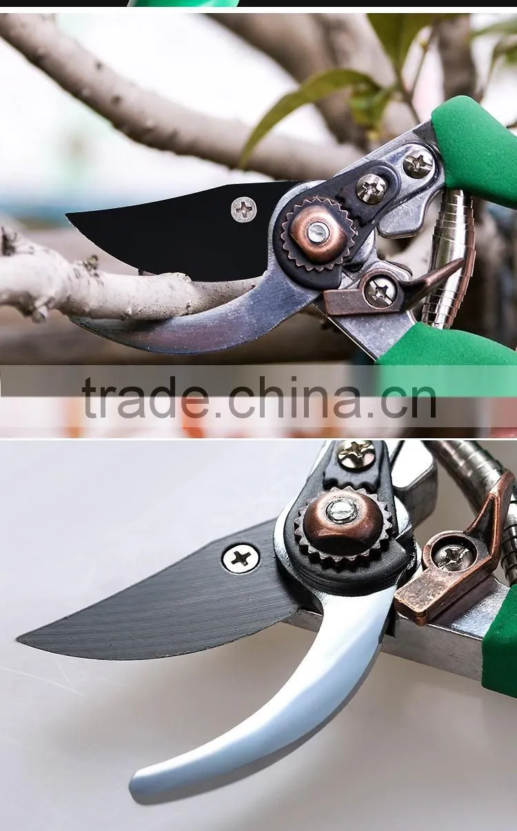 8" bypass garden pruning shears plant fruit scissors pruner snip gardening secateurs hand tool