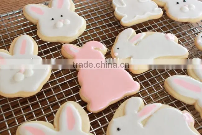 Novelty rabbit shape stainless steel cookie cutter custom mold design cookie press mold