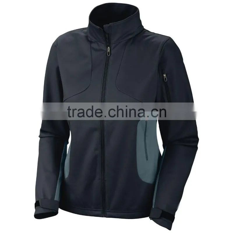 functional mixed color waterproof winter softshell jacket for man