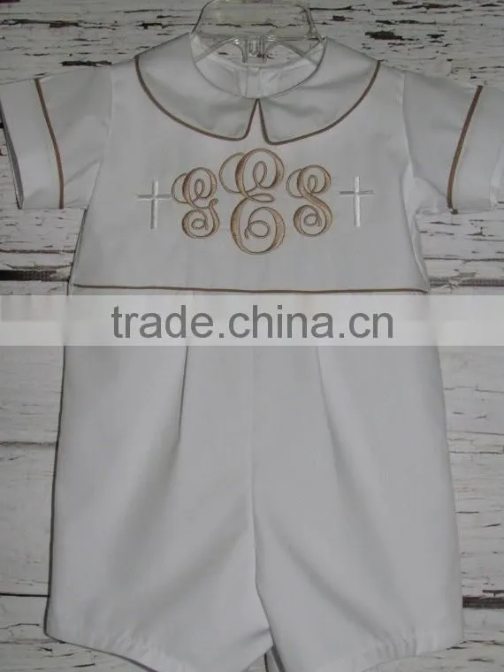 Baby Boy Baptism Rompers Toddlers Blessing Outfit Infant Boys Clothing