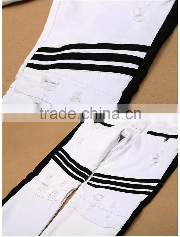 2014 Men Slim White New Design Jeans Pants