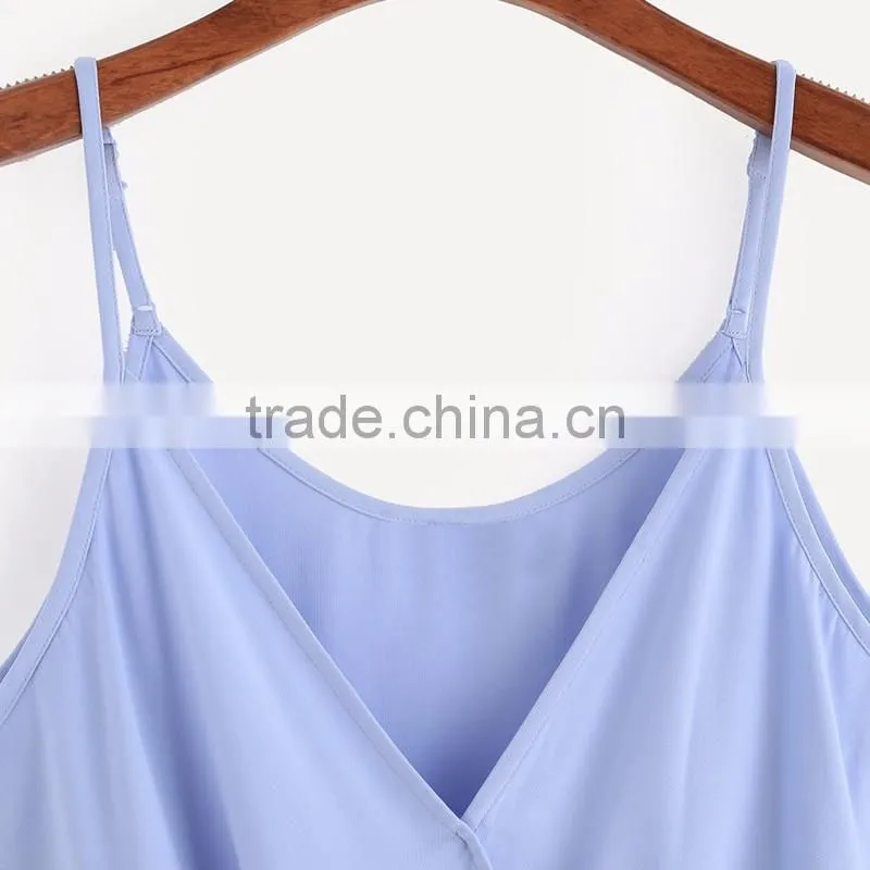 Polyester Crop Top Tank Top2017 new arrive womens different size for choice & short front long back printed